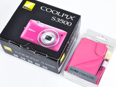 Almost Unused Nikon Coolpix S3500 7x Zoom Cute Aesthetic Pink Digital Camera - image 1 of 4