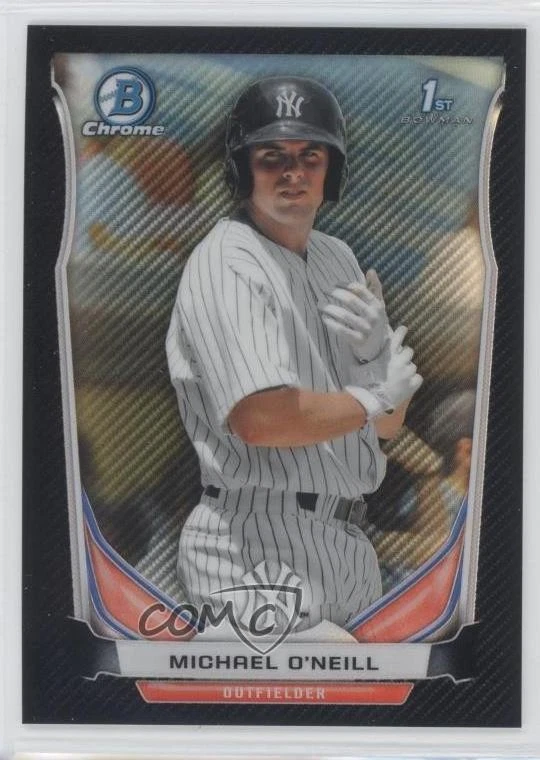 2014 Bowman Chrome Prospects Carbon Fiber Refractor /10 Michael O'Neill #BCP48 - Image 1 of 2