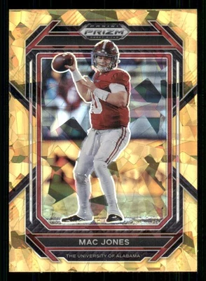 2023 Panini Prizm Draft Picks Prizms Gold Ice #70 Mac Jones - Image 1 of 2