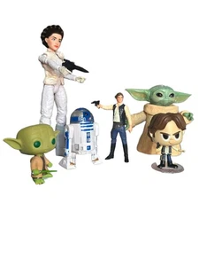 EUC Small Lot of Vintage Star Wars Action Figures and Collectibles - Picture 1 of 7