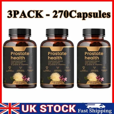 3PACK | Natual Prostate Health Capsules with Mushroom Blend & Sawpalme tto 90pcs