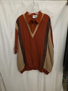 Vintage Casual Joe by Haband 1980s Mens Pullover Sz 2XT With Pockets - Picture 1 of 9