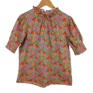 Haut smocké à manches bouffantes J.Crew x Liberty Fabrics taille S en tissu Meadow Song - Photo 1/5