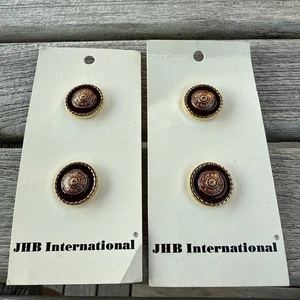 JHB International Buttons - Vintage Round Pattern #96298 5/8" - Set of 4 - NOS - Picture 1 of 3