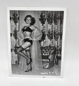 Beautiful Female 1950 Sheer Black Bra Busty 5x4 Original Nude Photo Sandy S.5 - Picture 1 of 4