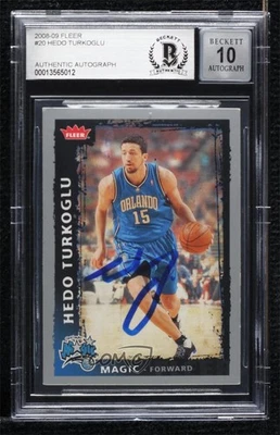BAS 2008-09 Fleer Hedo Turkoglu #20 BGS Authentic Auto - Image 1 of 2