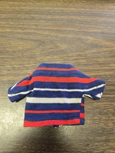 Vtg Ideal Tammy Doll Picnic Party Shirt # 9134-8  Blue W/ Red And White Stripes - Picture 1 of 3