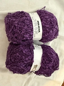 2 skeins I ronstone Felicia Yarn cotton blend purple new 100g ball 152 yd - Picture 1 of 1