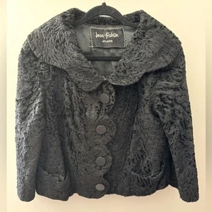 Chaqueta Abrigo De Colección LEON FROHSIN Atlanta Cordero Persa Recortado Borde Vieira Piel - Imagen 1 de 12