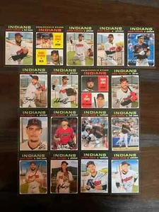 2020 Topps Heritage CLEVELAND INDIANS Base Team Set of (17) Ramirez - Picture 1 of 1