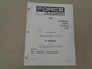 Force Outboard Parts Catalog 1989 5 HP Models A OB 4270 - Picture 1 of 4