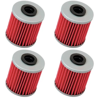Paquete de 4 filtros de aceite para Kawasaki KX250 KX250F KX250X KX450F KX450 KX450SR KX450X Foto 1 de 4