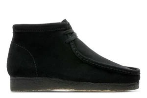 Clarks Originals Men's Black Suede Wallabee Boots 26155517 - Picture 1 of 7
