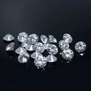 20 Pcs Lot DE Color VVS1 Natural 2.50 MM Round Brilliant Cut White Diamond Loose - Picture 1 of 12