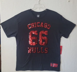 Neu mit Etikett T-Shirt Damen Chicago Bulls 66 Größe Medium Forever 21 Pailletten UltraGame NBA  - Bild 1 von 13