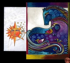 HTF LAUREL BURCH Horses Birds Ornate - BLANK - Greeting Card W/ TRACKING