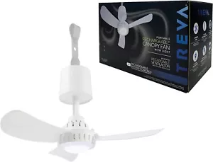 TREVA Rechargeable Canopy Fan w/ Removeable Blades - Picture 1 of 8
