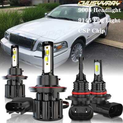 For Mercury Grand Marquis 06-11 LED Headlight Fog Light Bulb Replace Halogen - Image 1 of 4