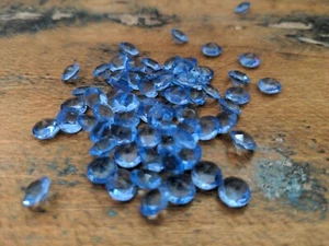 ♡Nr. G2 - 15 piezas piedras de vidrio antiguas azul 7 mm fondo puntiagudo nuevo plantilla♡ - Imagen 1 de 1