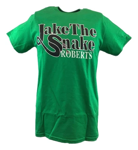 Jake the Snake Roberts Mens Green T-shirt Cover