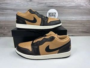 **NEW Nike Air Jordan 1 LOW SE Flax Black Baroque Brown HQ3603 201 Men's Shoes - Picture 1 of 10
