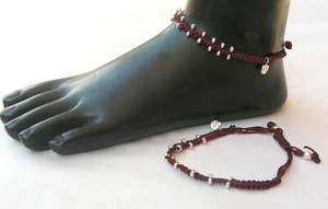 PURE SILVER ANKLET INDIAN NAJARIYA ANKLET PAIR ADJUSTABLE FREESHIP - Picture 1 of 4