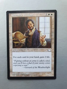 Gerrard's Wisdom, MTG Weatherlight (1997) Uncommon White Sorcery NM - Picture 1 of 2
