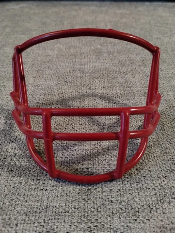 mini football helmet facemask, red qb style Cover