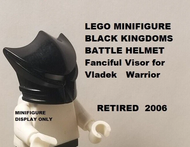 LEGO Minifigura Negro Reinos Vladek Casco de Batalla Castillo Guerrero Armadura Foto 1 de 1