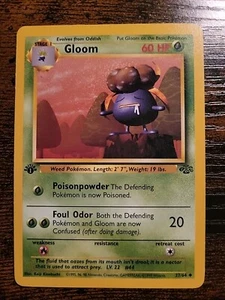 Gloom 37/64 Jungle Regular 1st Ed. Pokemon Card LP - Picture 1 of 2