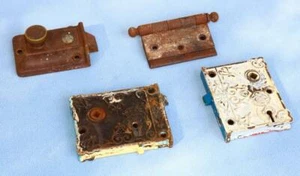 Konvolut Vintage Türschlösser Teile Beschläge Architektur ASIS alt antik ZF - Bild 1 von 12