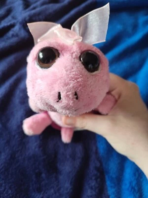 Fiesta Pink Peep Turtle Tutu And Bow Plush Stuffed Animal.  - Image 1 of 4