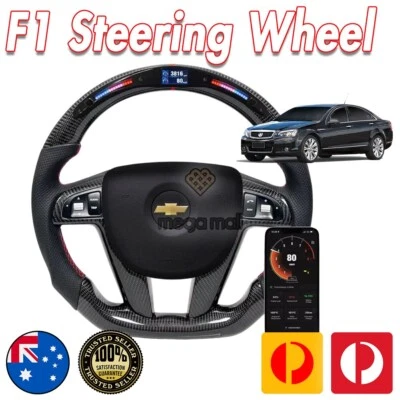 Volante LED fibra de carbono F1 para Chevrolet Caprice Omega Lumina SS G8 - Imagem 1 de 4