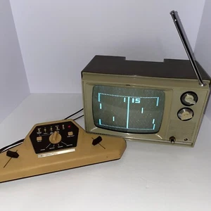 Motorola Tragbarer Röhrenfernseher Solid State UHF/VHF mit 2-Player Pong Konsole Retro - Bild 1 von 16