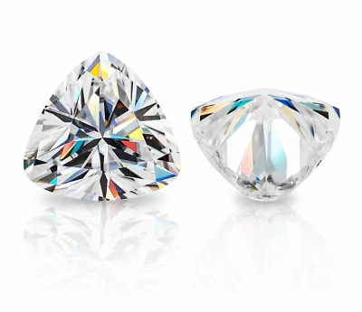 Trillion Shape VVS1 Clarity Certified Lab-Grown 2.00Ct CVD D White Loose Diamond - Image 1 of 4