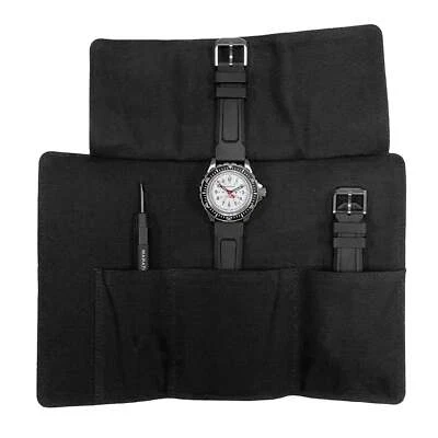 Marathon Watch Company Black Canvas Watch Roll w/ 3 slots + carry bag -- NEW - Image 1 of 4