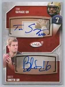 2014 SAGE Hit Tom Savage / Brett Smith Dual Auto #/50 #69 - Picture 1 of 2