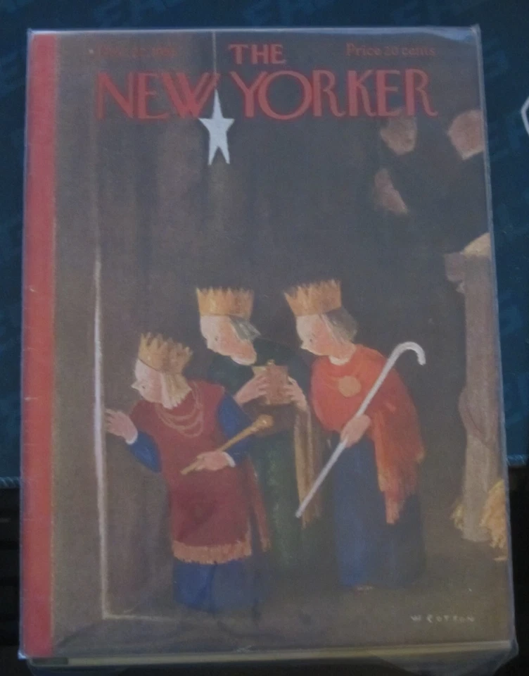 New Yorker Magazine December 22 1951 Three Wise Men Kings Christmas Art Deco Foto 1 de 1