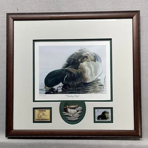 2005 Ducks Unlimited Print Feeding Time Is 1729/3700 By Peter K. Mathios - Picture 1 of 8