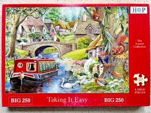House of Puzzles BIG 250 Large-piece Deluxe Jigsaw Puzzle - "Taking It Easy" - Picture 1 of 4