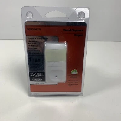 Pass & Seymour RW500UWCCV4 Wall Occupancy Sensor 2 Wire 500W Easy Install White - Image 1 of 4