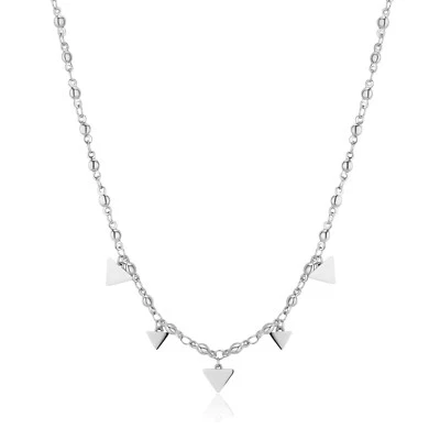 Collana girocollo donna in acciaio 316L con pendenti a forma di triangolo - Immagine 1 di 4