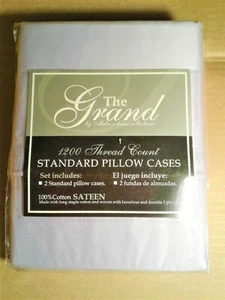 The Grand 1200TC Luxurious 100% Cotton Sateen Lilac Pillowcases, 1200 tc - NIP - Picture 1 of 3