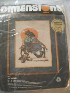 Spooners Crewel Embroidery by Dimensions 1201 Open and Complete - Foto 1 di 3