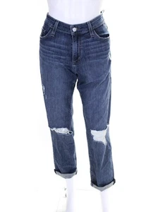 Joes Womens Cuffed Ripped Benezette Jeans Blue Cotton Size 24 - Picture 1 of 6