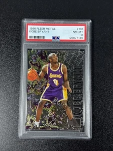1996 Fleer Metal Kobe Bryant Rookie RC #181 PSA 8 NM-MT HOF Los Angeles Lakers - Bild 1 von 2