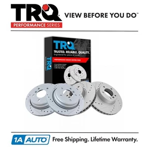 TRQ Front and Rear Brake Rotors Set For 2001-2003 BMW 530i 2000-2003 540i - Picture 1 of 7