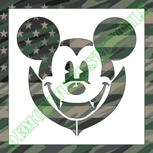 12"x12" Clear Plastic Stencil - Halloween Mickey Vampire (RA93) (.007") - Picture 1 of 2