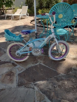 Girls Frozen Themed Bicycle With Training Wheels Included - Image 1 of 4