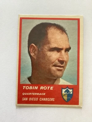 1963 Fleer #068 Tobin Rote San Diego Chargers RS - Image 1 of 2